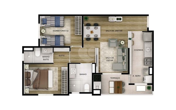 Apartamento 63m² 1