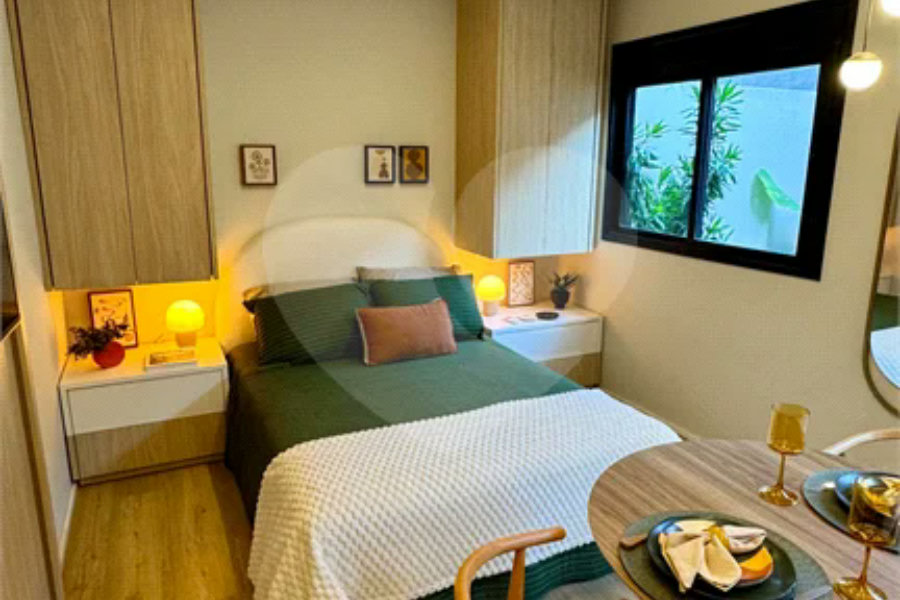 Apartamento garden para venda em Chácara Santo Antônio (Zona Sul) com 1 quarto, sendo 1 suíte , 39m²