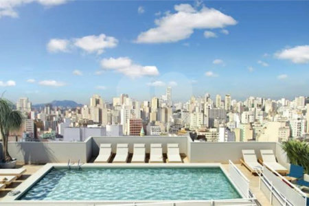 Apartamento tipo Studio com 36m na região central de São Paulo - SP.