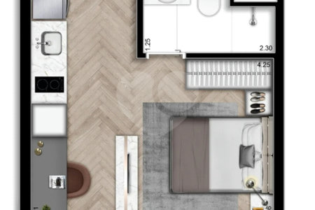 Apartamento à venda com 1 quarto em Perdizes, São Paulo, SP