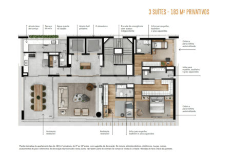 Apartamento 3 suítes à venda – 183 m² – Vila Nova Conceição – São Paulo