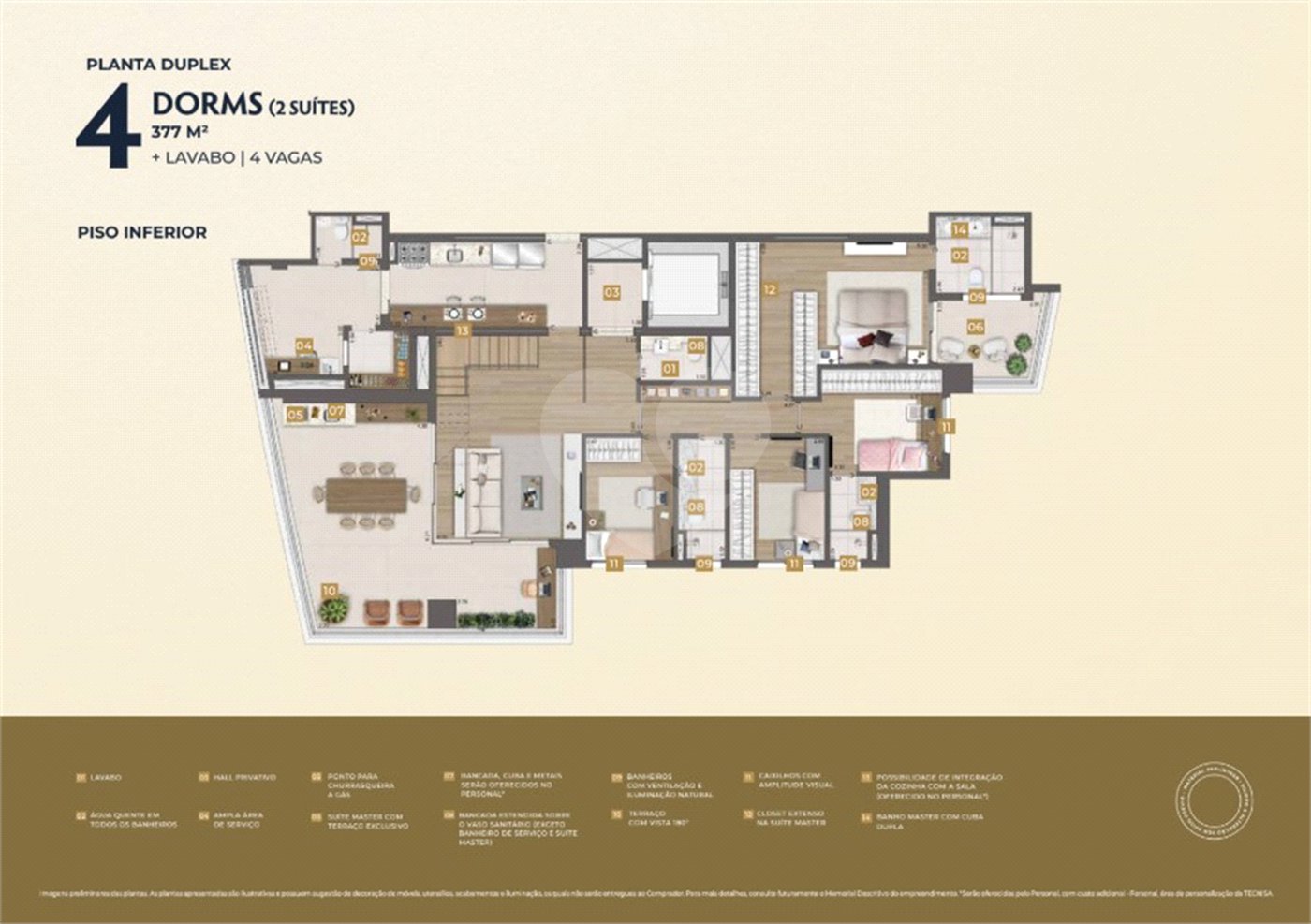 Apartamento à venda com 3 suítes em Água Branca, São Paulo, SP