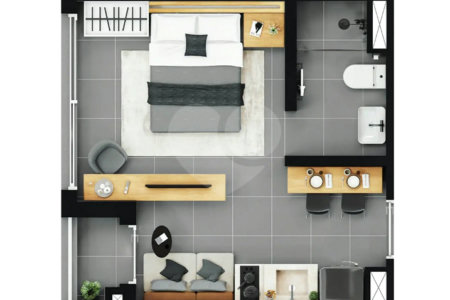 Apartamento à venda com 1 quarto em Pinheiros, São Paulo, SP