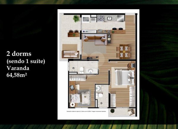 Apartamento 64m² 1