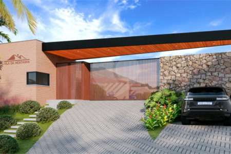 Casa em condomínio com vista para a montanha