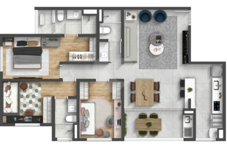 Apartamento à venda com 2 quartos, sendo 1 suíte, em Vila Espírito Santo, Sorocaba, SP