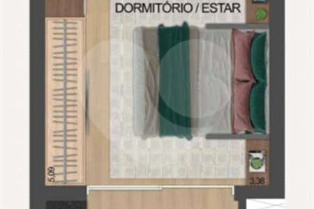 Studio à venda com 1 quarto em Santo Amaro, São Paulo, SP