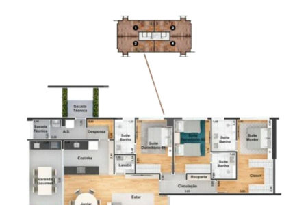 Apartamento à venda com 3 quartos, sendo 1 suíte, em Além Ponte, Sorocaba, SP