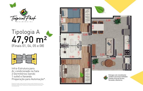 Apartamento 47m² 2