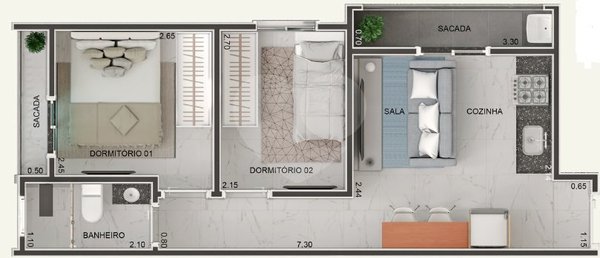Apartamento 38m² 2