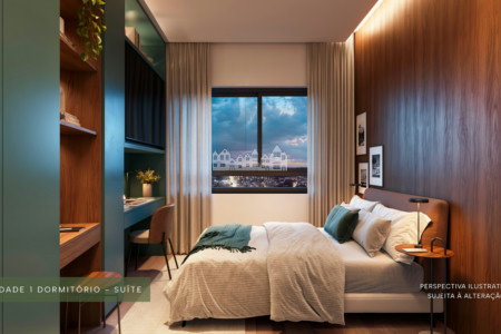 Apartamento 1 Dormitório com Suíte – 49 m² – Projeto Flora, Atibaia