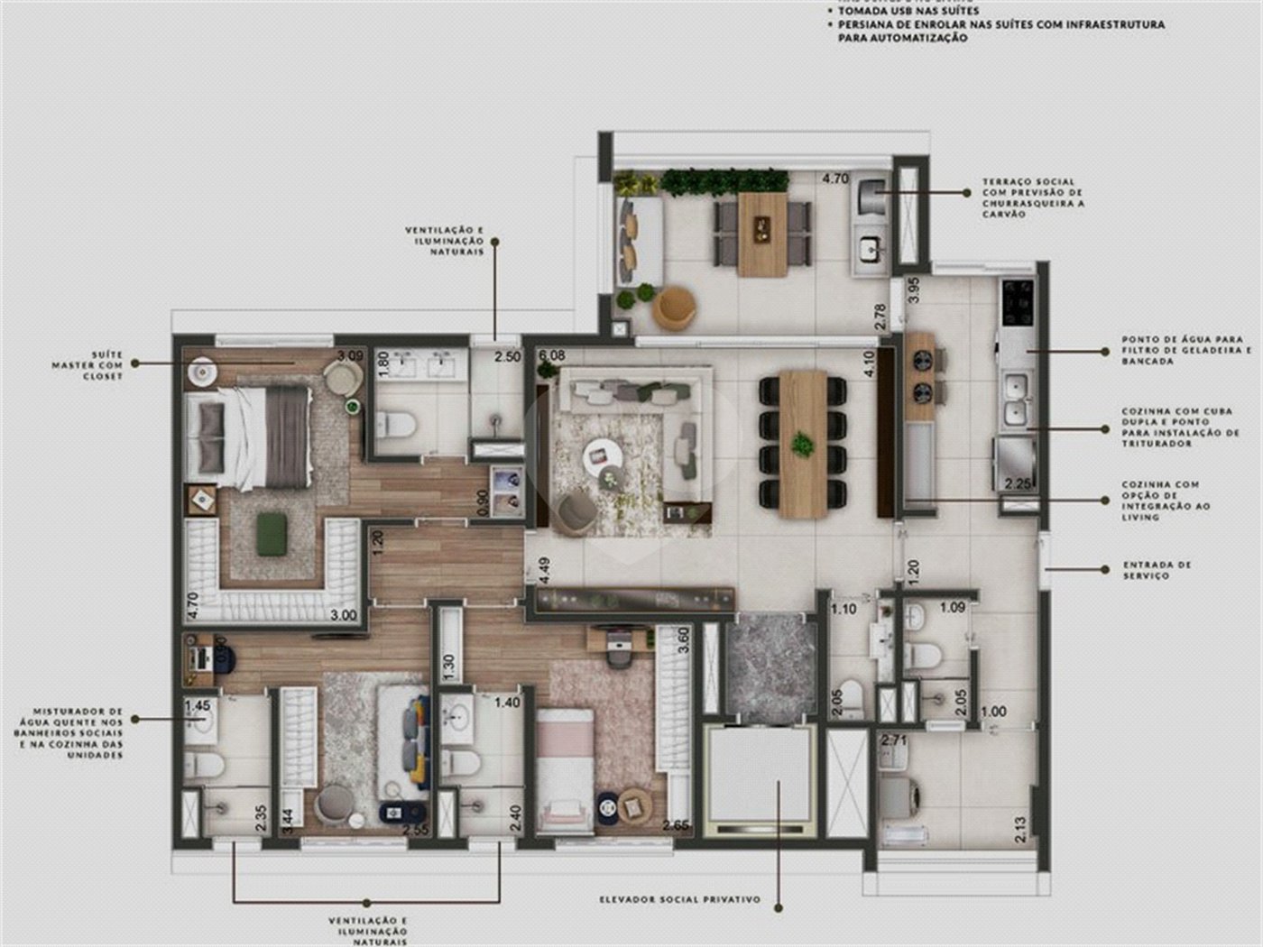 Apartamento à venda com 4 suítes em Perdizes, São Paulo, SP
