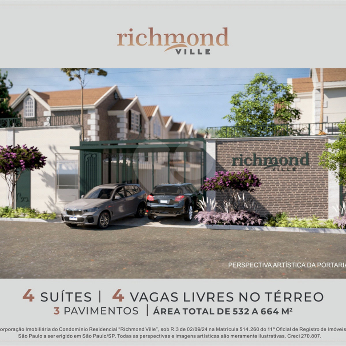 Casa à venda com 4 suítes no condomínio Richmond Ville, São Paulo - SP