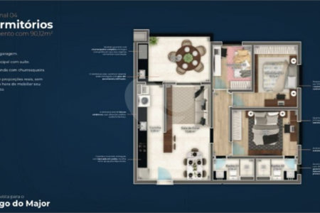 Apartamento à venda com 2 quartos, sendo 1 suíte, em Vila Gardênia, Atibaia, SP