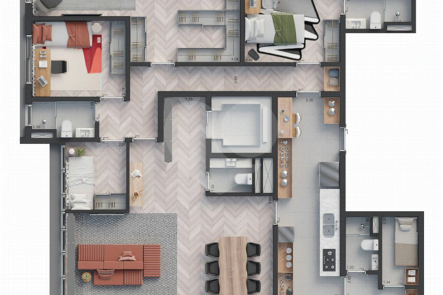 Apartamento à venda com 3 suítes em Jardim Paulista, São Paulo, SP