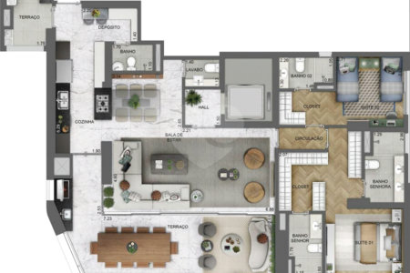 Apartamento à venda com 3 suítes em Chácara Santo Antônio, São Paulo, SP