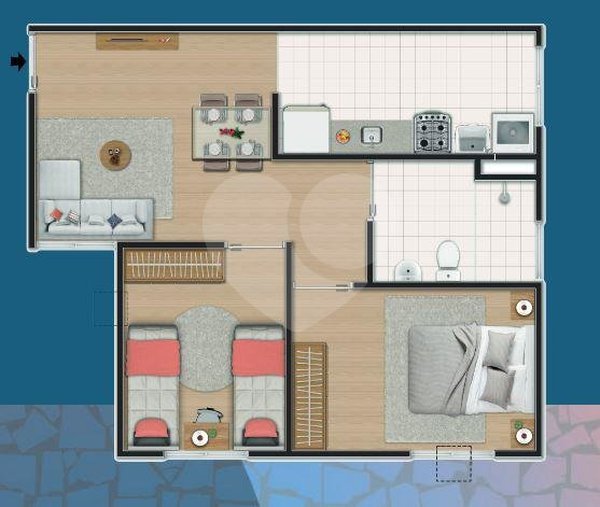 Apartamento 44m² 1