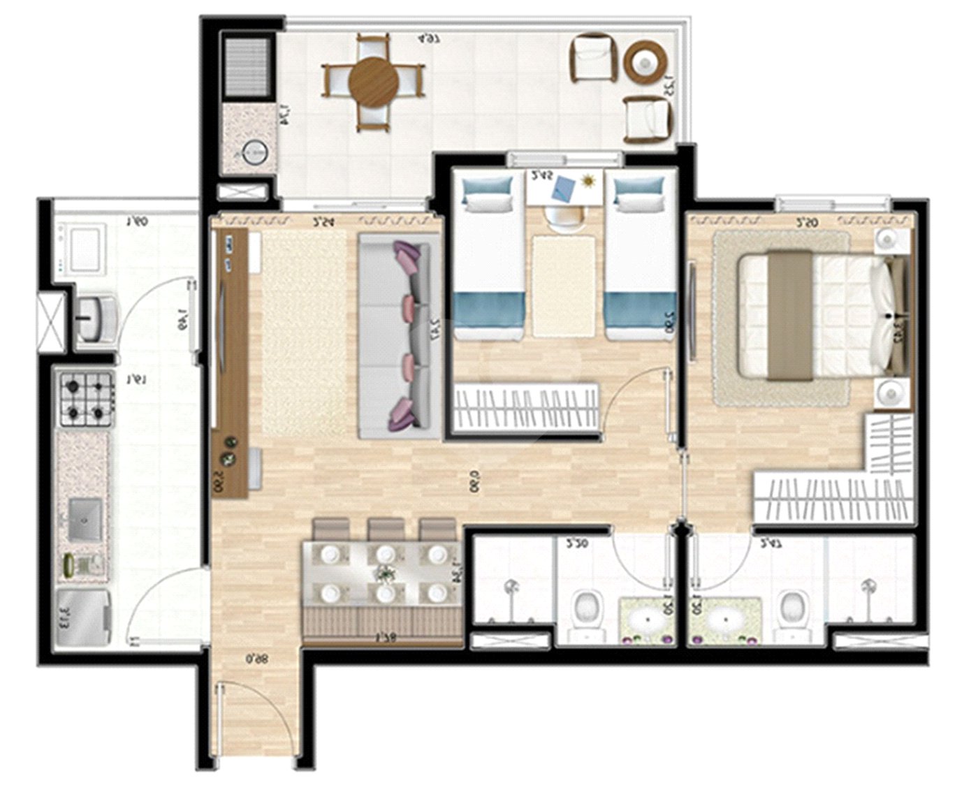 Apartamento à venda com 2 quartos, sendo 1 suíte, em Vila Guilherme, São Paulo, SP