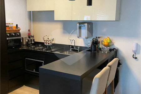 Apartamento VENDA Santa Cecília com 40,29m2, 1 quarto, sala, varanda, cozinha, banheiro e 1 vaga de garagem
