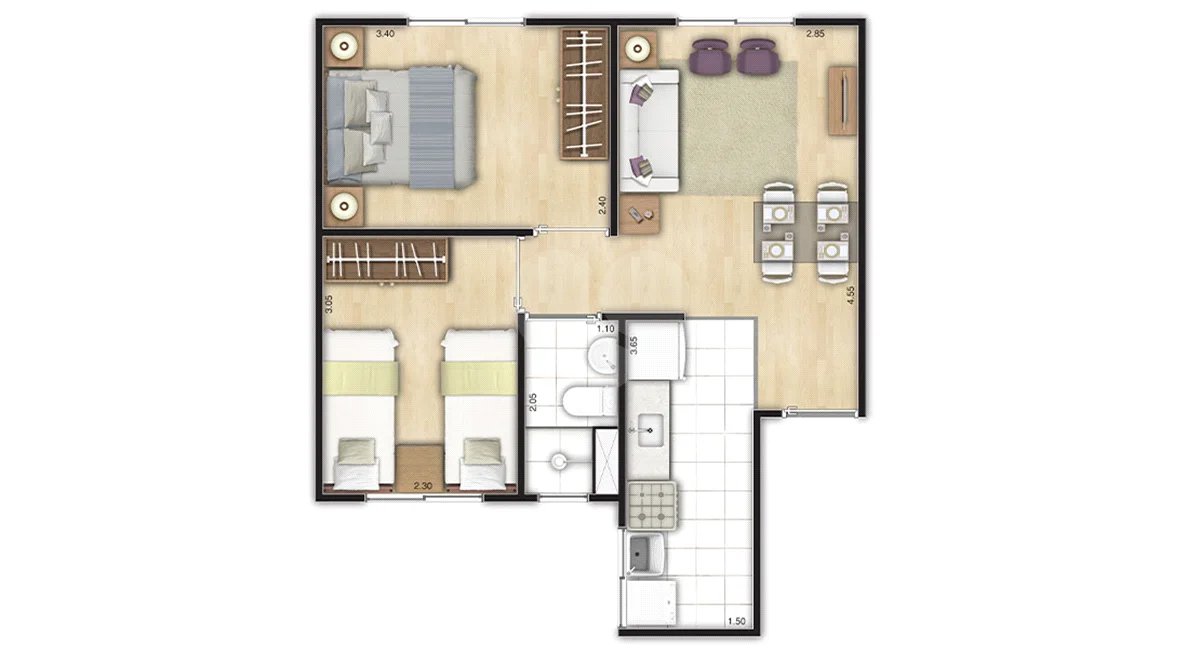 Apartamento a Venda com 2 Dormitórios Jaraguá / SP