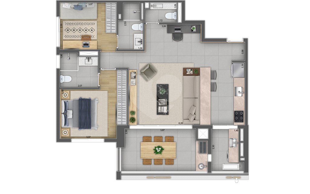 Apartamento à venda com 2 suítes em Pinheiros, São Paulo, SP