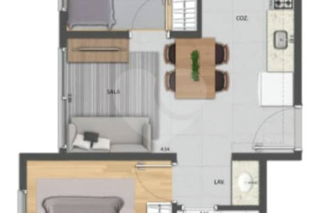 Studio à venda com 2 quartos em Várzea da Barra Funda, São Paulo, SP