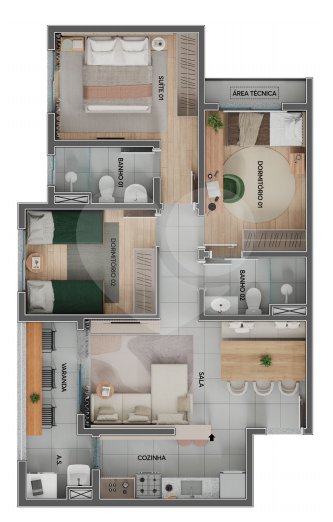 Apartamento 70m² 2