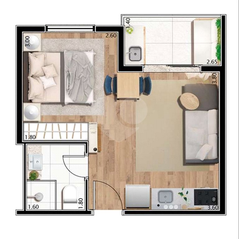 Studio à venda com 1 quarto em Parada Inglesa, São Paulo, SP