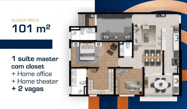 Apartamento 101m² 3