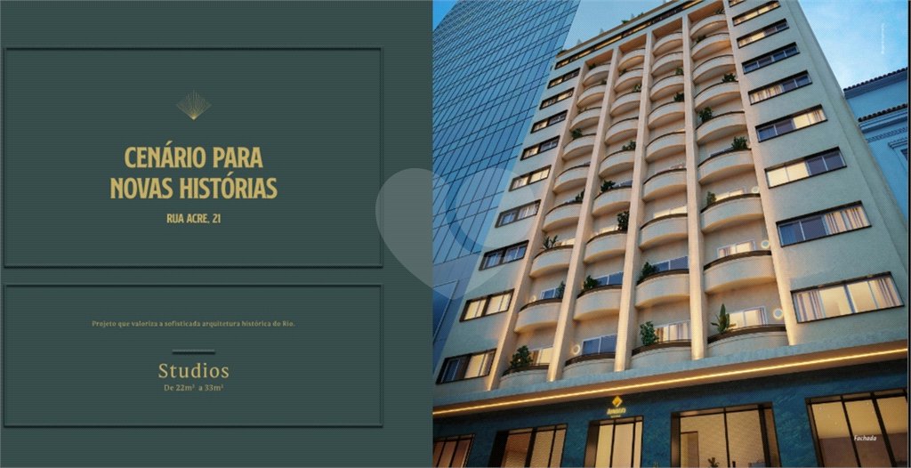 Studio à venda com 1 quarto no Centro, Rio de Janeiro, RJ