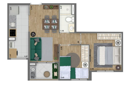 Apartamento à venda com 2 quartos em Vila Andrade, São Paulo, SP