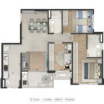 Apartamento à venda com 2 quartos, sendo 1 suíte, no Centro, Sorocaba, SP