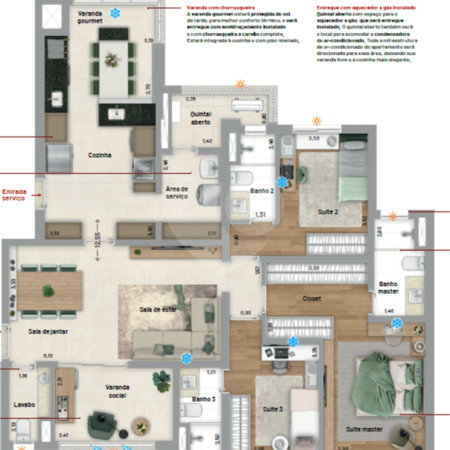Apartamento à venda com 3 suítes em Santa Maria, Santo André, SP
