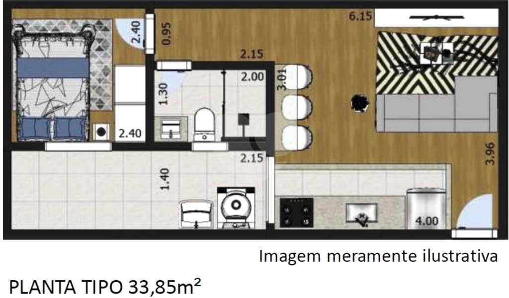 Apartamento à venda com 1 quarto em Santana, São Paulo, SP