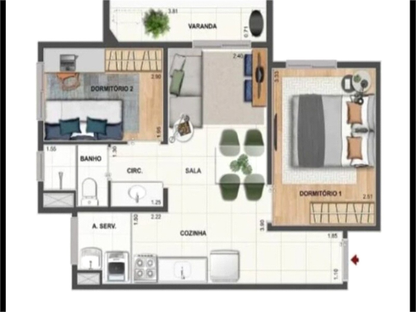 Apartamento à venda com 2 quartos em Santo Cristo, Rio de Janeiro, RJ