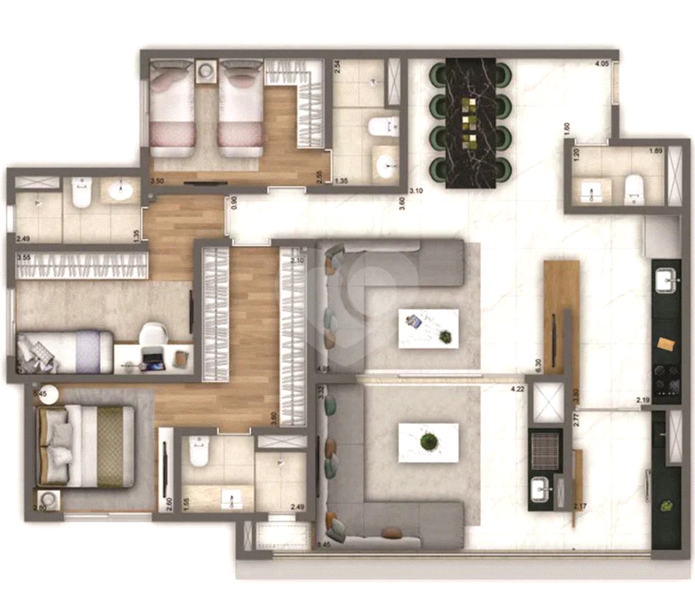 Excelente apartamento à venda na Nova Klabin!