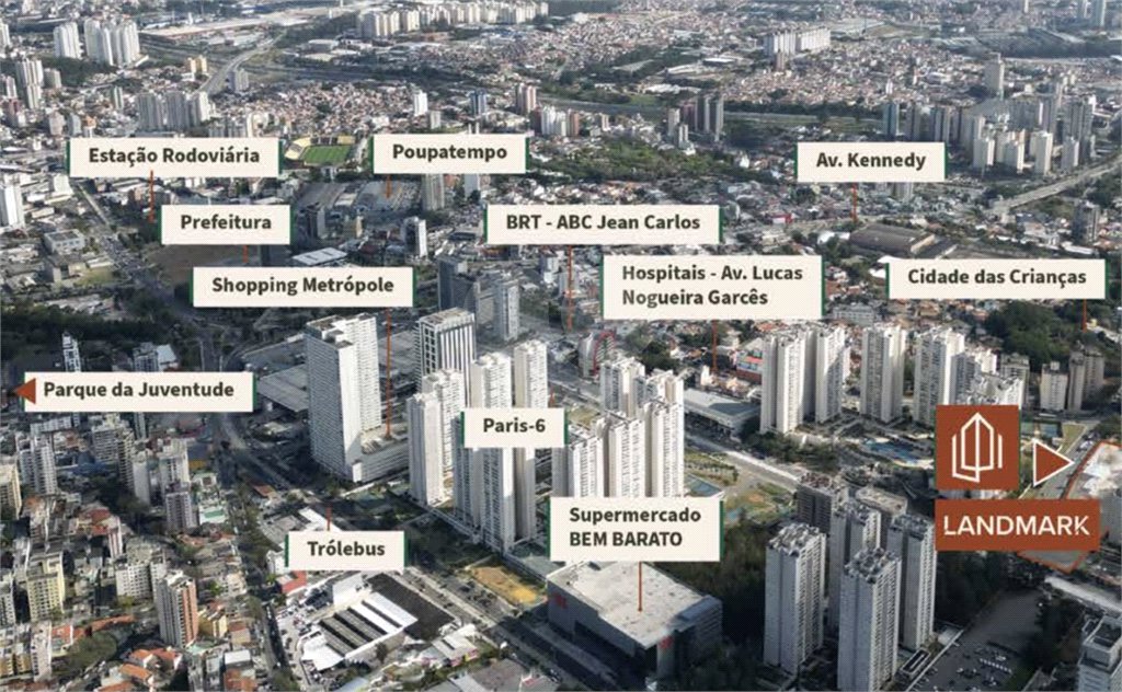 Apartamento à venda com 2 quartos, sendo 1 suíte, no Centro, São Bernardo do Campo, SP
