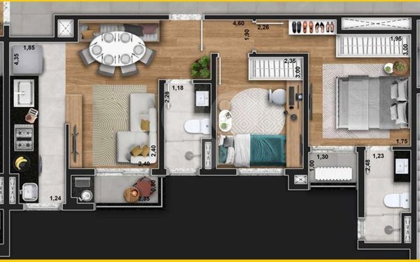 Apartamento 52m² 1