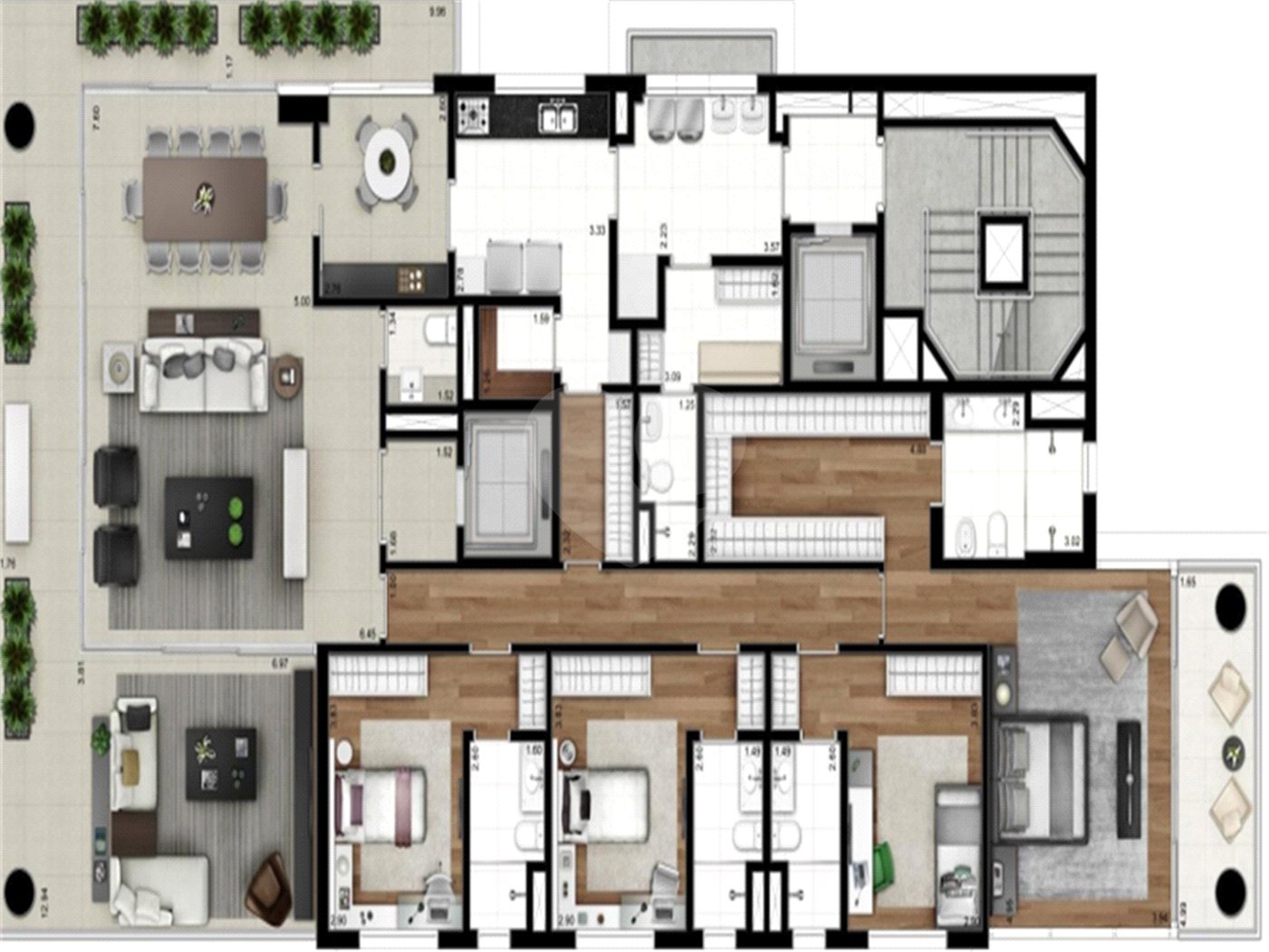 Apto Alto Padrão na Vila Mariana - 294m2 - 4 Suítes/5 Vagas de garagem