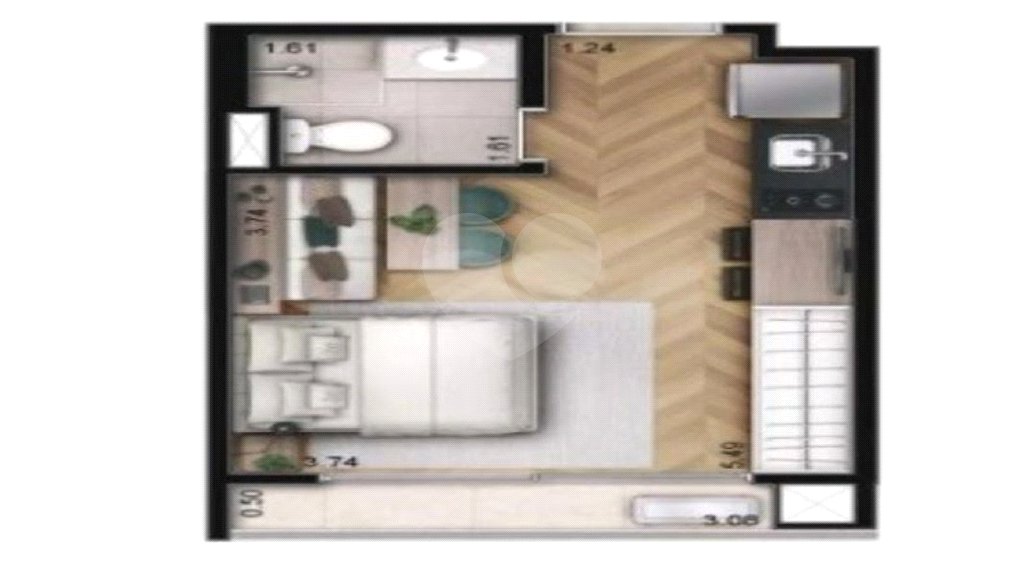 Studio à venda com 1 quarto em Pinheiros, São Paulo, SP