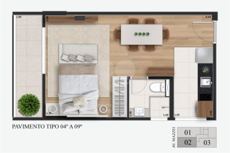 Apartamento à venda com 1 quarto em Vila Mazzei, São Paulo, SP