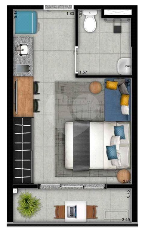 Apartamento à venda com 1 suíte em Pinheiros, São Paulo, SP