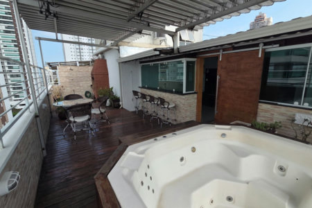 Cobertura com 3 dormitórios à venda, 262 m² por R$ 1.800.000,00 - Pompéia - Santos/SP