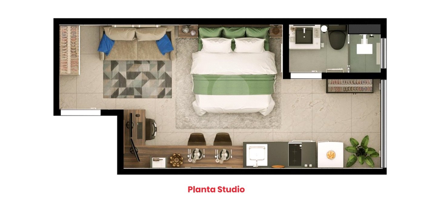 Studio à venda ou para alugar com 1 quarto em Santana, São Paulo, SP