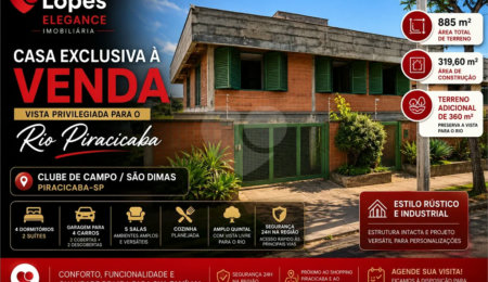 Casa à venda com 4 quartos, sendo 2 suítes,  em São Dimas, Piracicaba, SP
