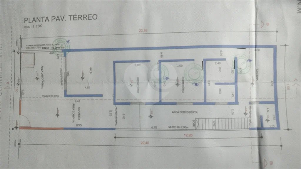 Casa com 156 m², 2 quartos, garagem para 3 carros, à venda no bairro Cerâmica em São Caetano do Sul