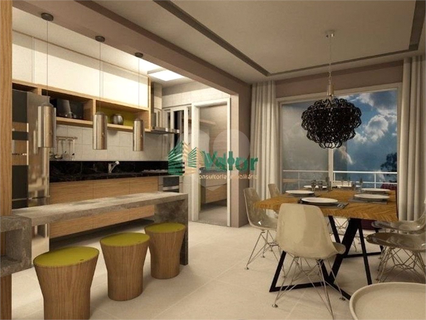 Apartamento com 1 dormitório .