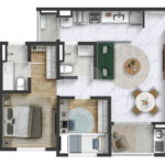 Apartamento à venda com 2 quartos, sendo 1 suíte, em Vila Espírito Santo, Sorocaba, SP