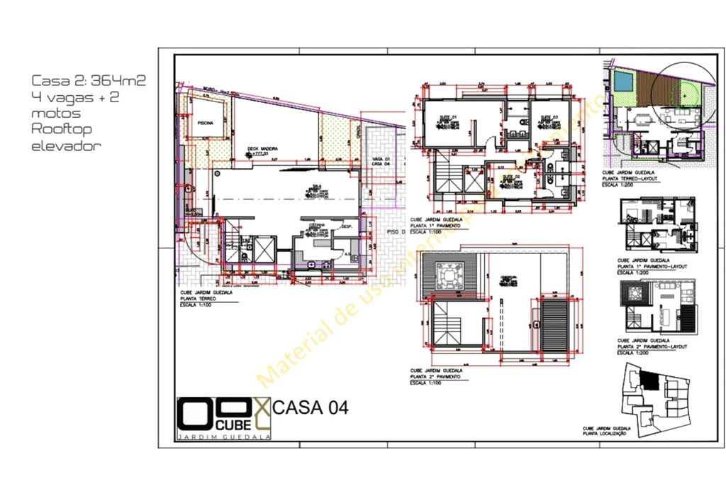 Casa à venda com 3 suítes no condomínio Cube Jardim Guedala, São Paulo - SP