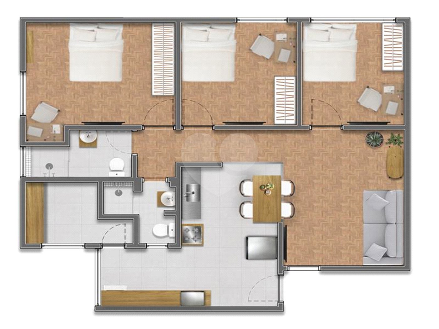 Apartamento à venda com 3 quartos em Cidade Monções, São Paulo, SP